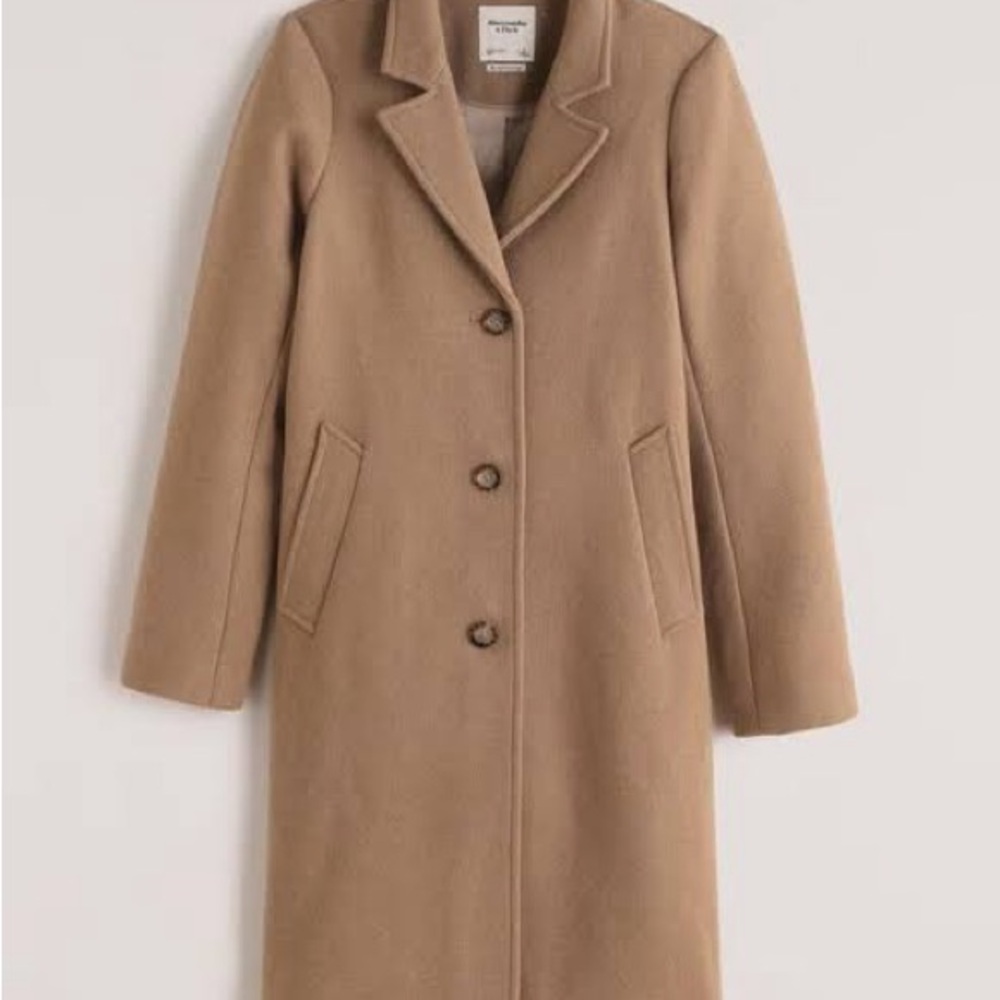 Abercrombie & Fitch Wool Blend Dad Coat